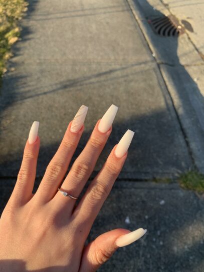 Soft White Nails