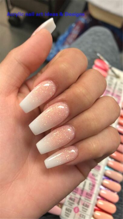 Sparkly Ombre Nails