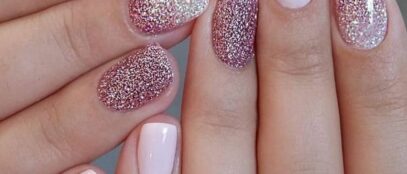 Spring Glitter Nails