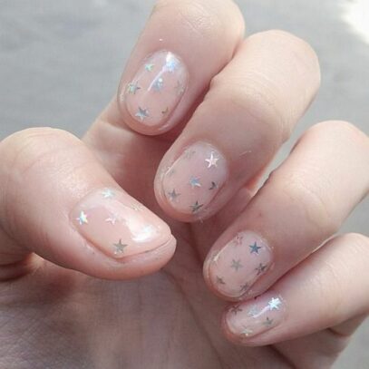 Star Glitter Nails
