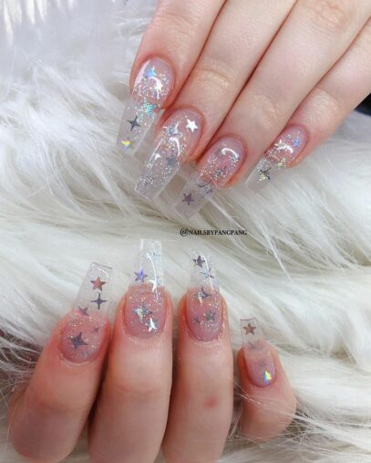 Star Glitter Nails