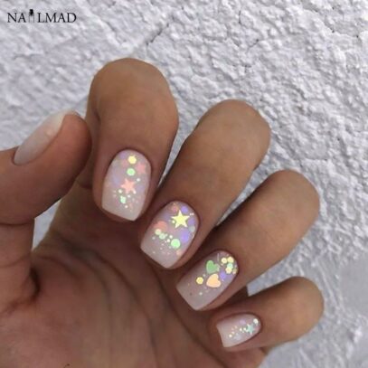 Star Glitter Nails