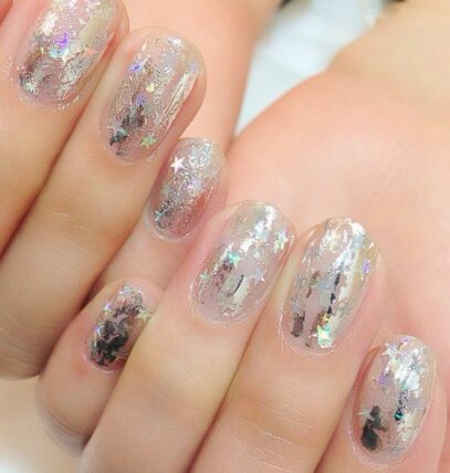 Star Glitter Nails