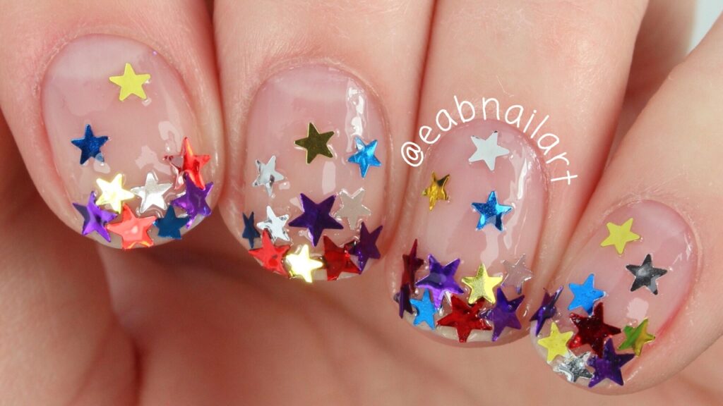 Star Glitter Nails