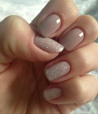 Subtle Glitter Nails