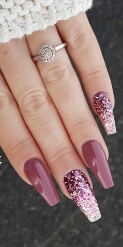 Summer Glitter Nails