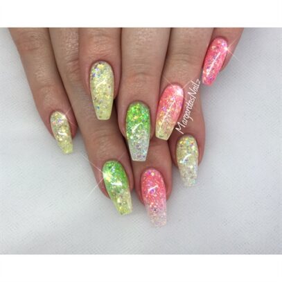 Summer Glitter Nails