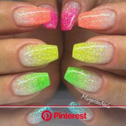 Summer Glitter Nails