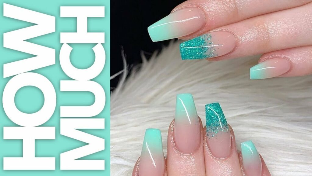 Teal Ombre Nails