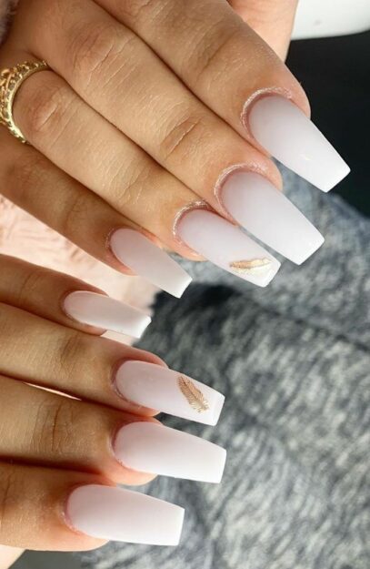 Trendy White Nails