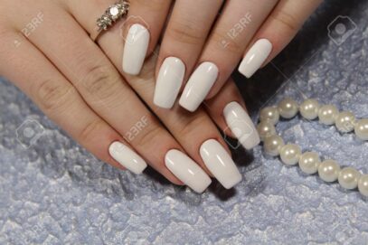 Trendy White Nails