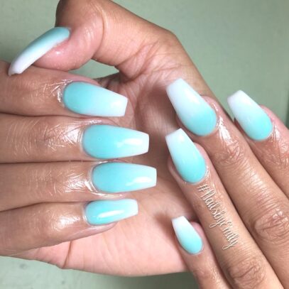 Turquoise Ombre Nails