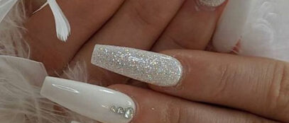 White Nail Designs Coffin