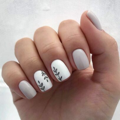 White Nail Ideas Acrylic Short
