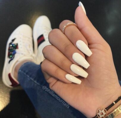 White Nail Inspo Acrylic