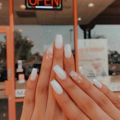 White Nail Inspo Acrylic