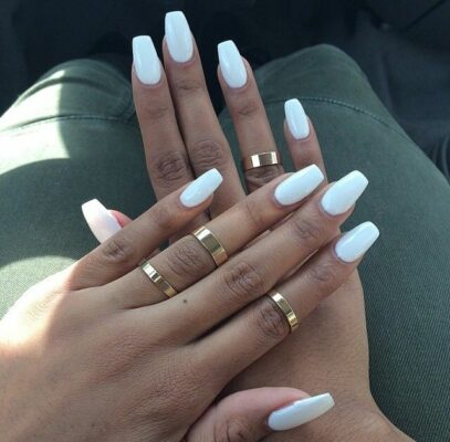 White Nail Inspo Acrylic