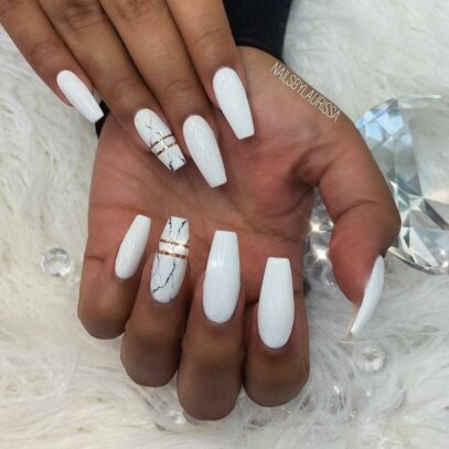 White Nail Inspo Acrylic