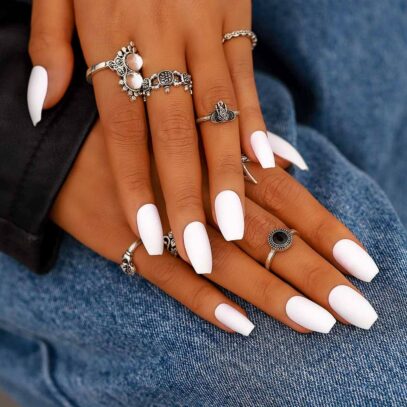 White Nails Acrylic