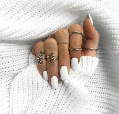 White Nails Aesthetic