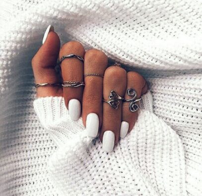 White Nails Aesthetic