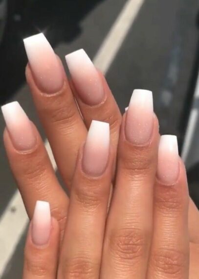 White Ombre Nails