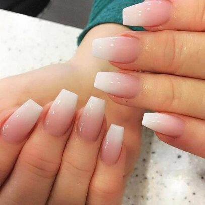 White Ombre Nails