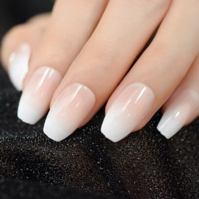 White Ombre Nails