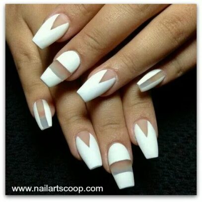 White Prom Nails