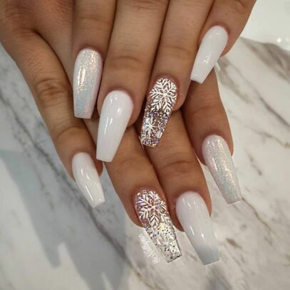 Winter White Nails