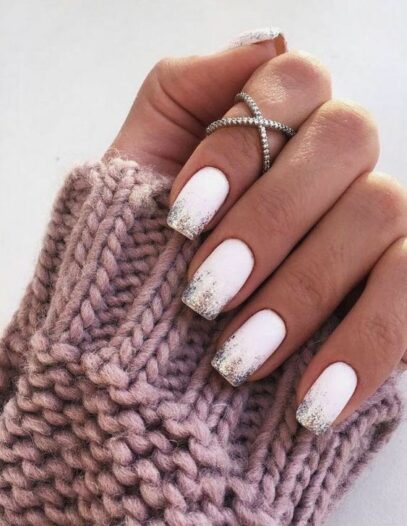 Winter White Nails