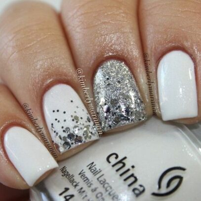 Winter White Nails