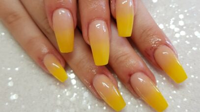 Yellow Ombre Nails