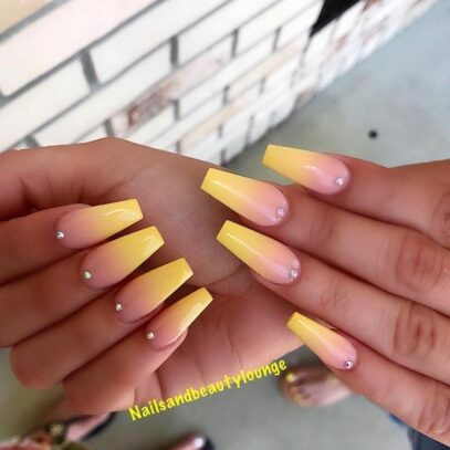Yellow Ombre Nails