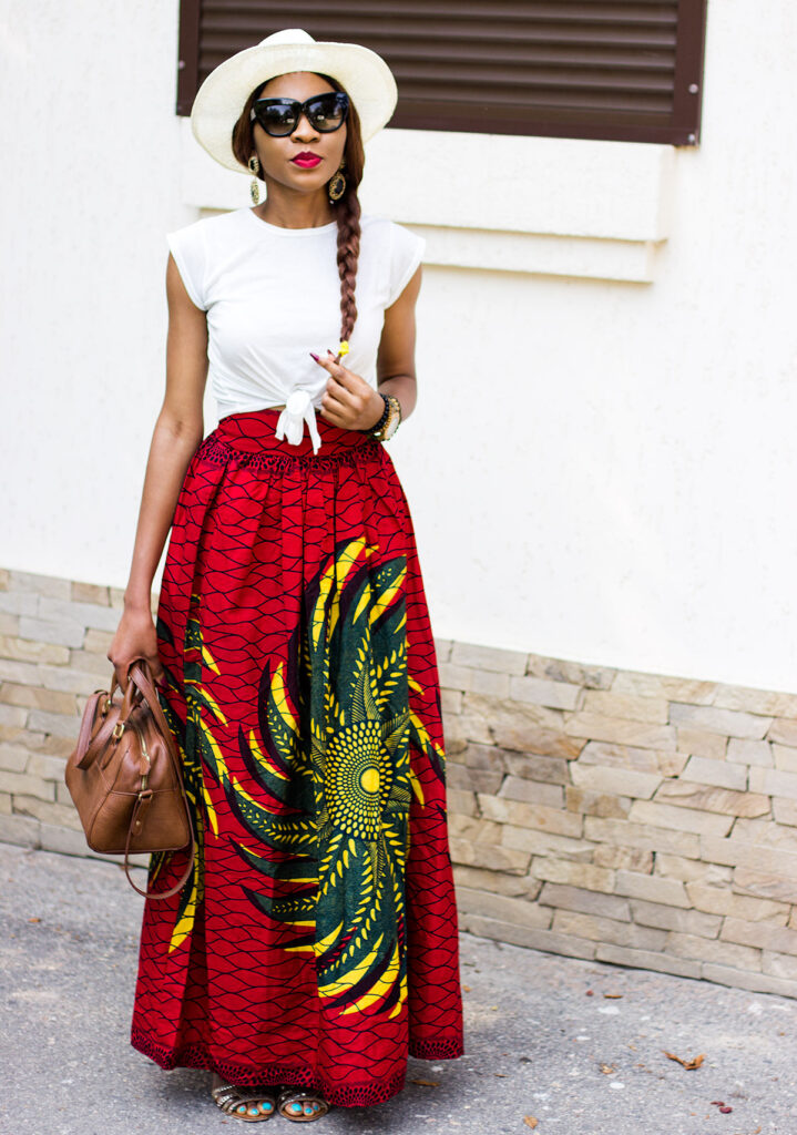 african skirt outfit