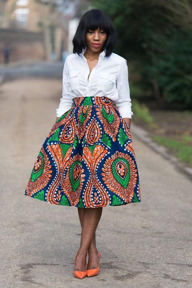 african skirt outfit