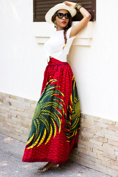 african skirt outfit