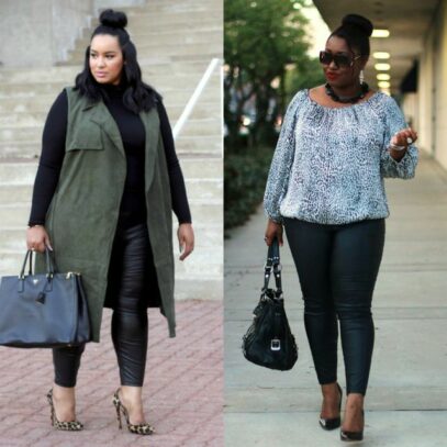 all black plus size outfit