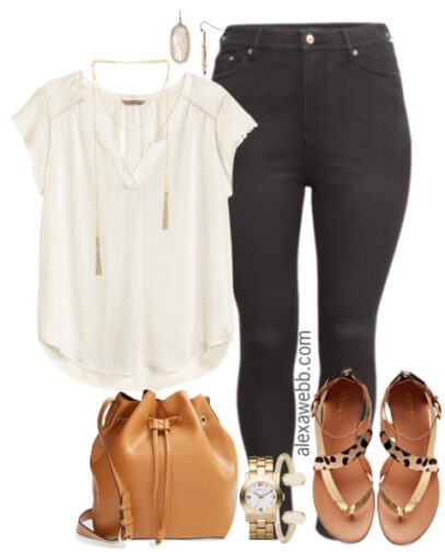 all black plus size outfit