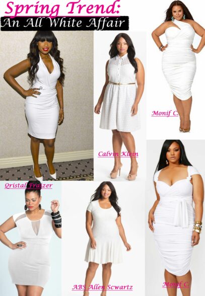 all white plus size outfit