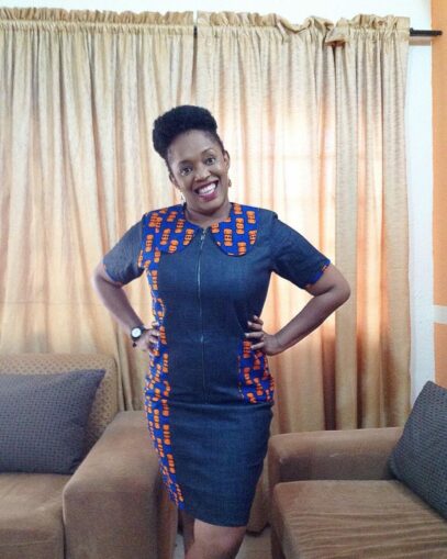 ankara jeans dress