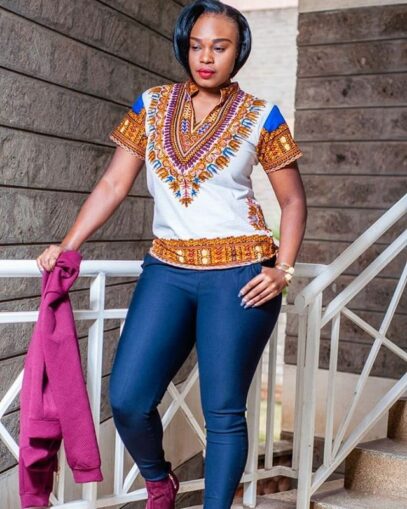 ankara jeans dress