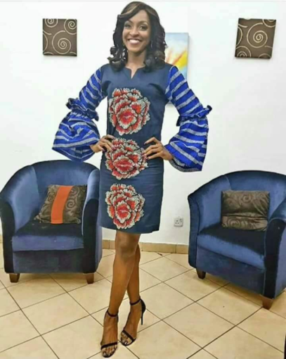 ankara jeans dress
