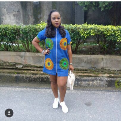 ankara jeans dress