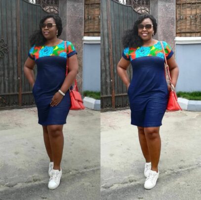 ankara jeans dress