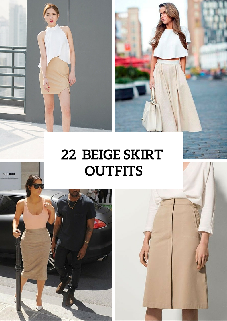 51 Beige Skirt Outfit Looks Inspirations Polyvore Discover And