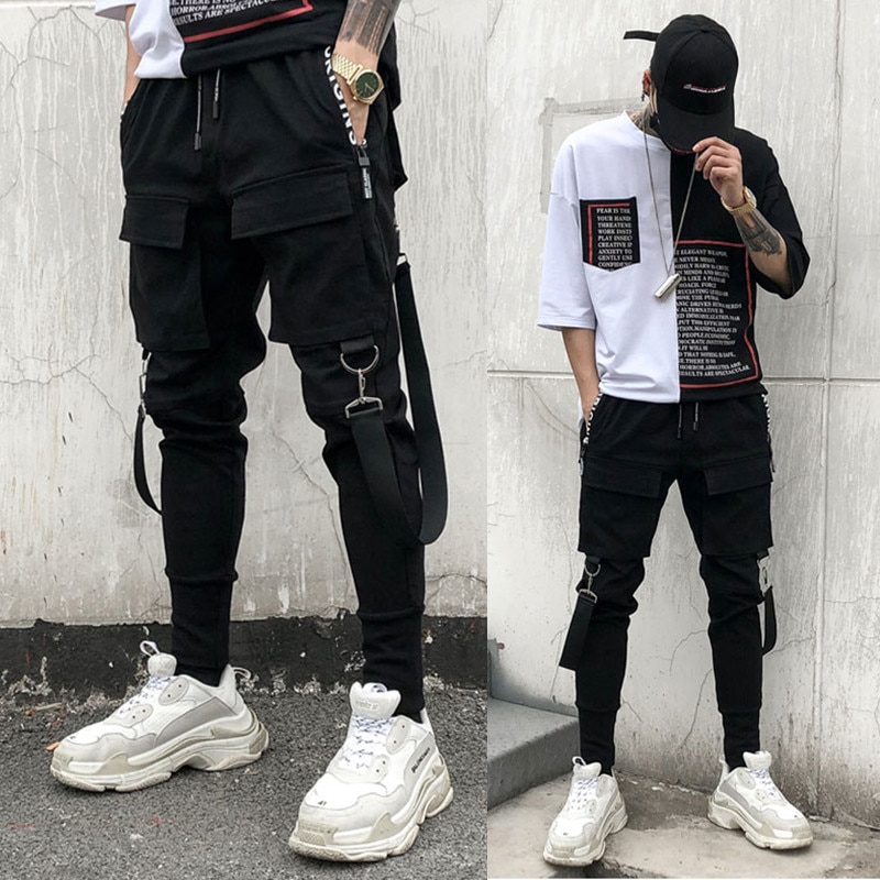 black cargo pants outfit street style