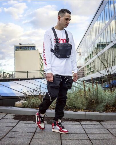 black cargo pants outfit street style