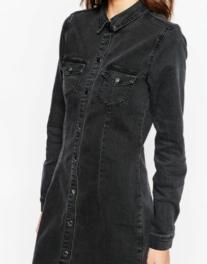 black denim dress