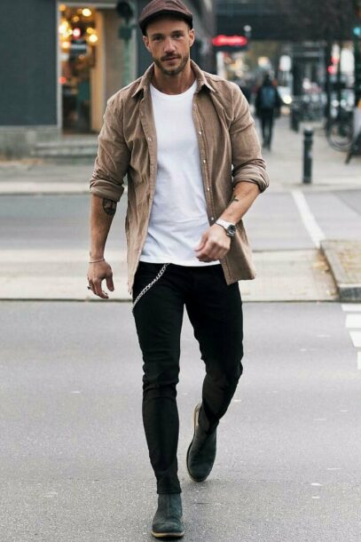 black jeans outfit mens street fashion